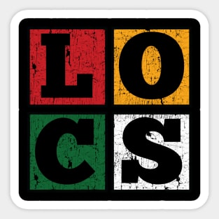 Locs Block Dreadlocks Afrocentric Colors Sticker